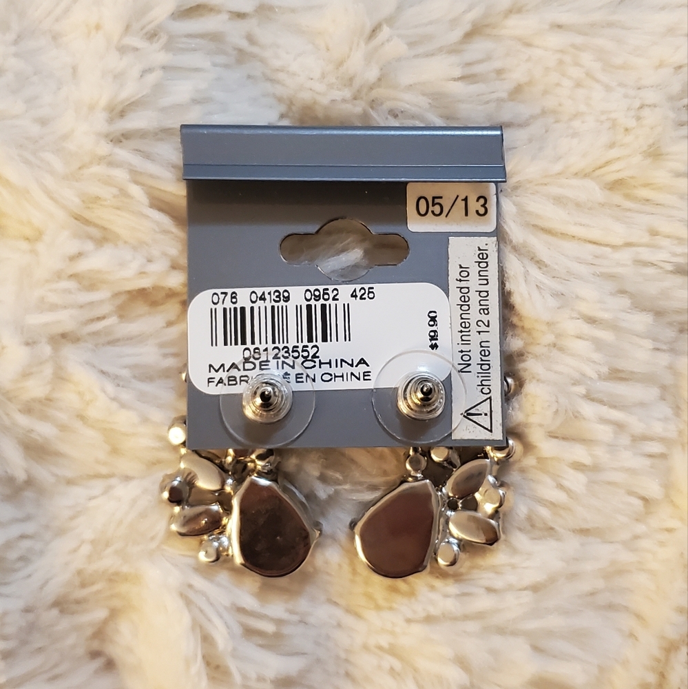 Express Silver Statement Earrings - Picture 3 of 4